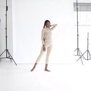 vtg TOMASO STEFANELLI Cream 2-piece pants set